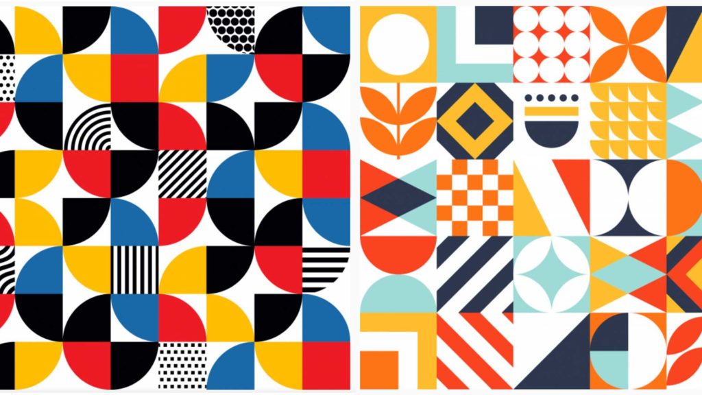 Colorful Bauhaus patterns