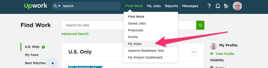 Looking at your stats to learn how to make a winning bid on Upwork