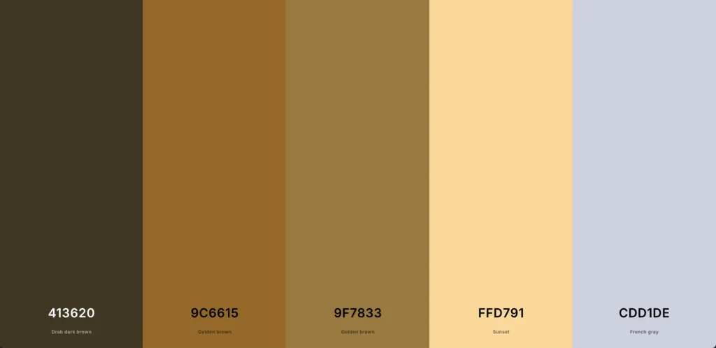 a brown and blue color palette