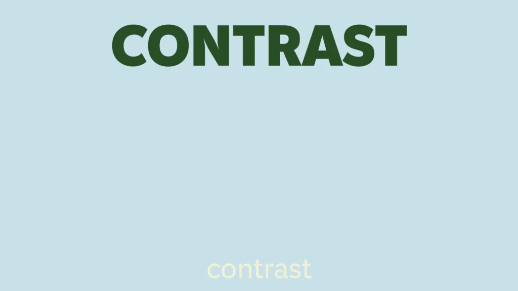 Contrast example in layout design