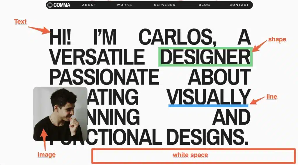 Layout design element examples