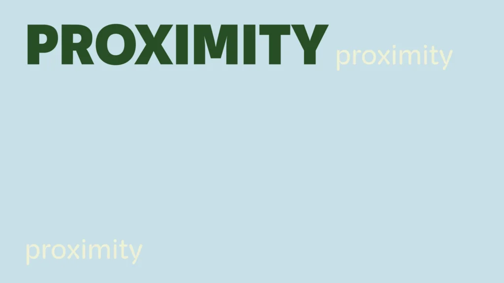 Proximity in layout design to help with web design side hustle projects