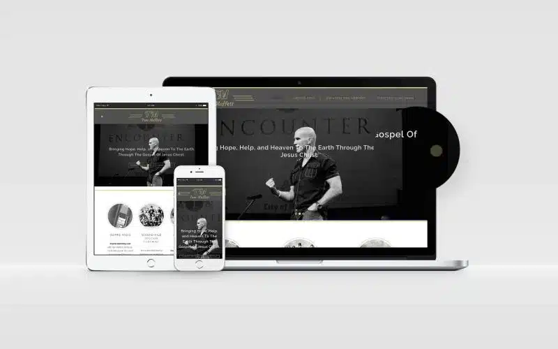 Tom Moffett website mockup