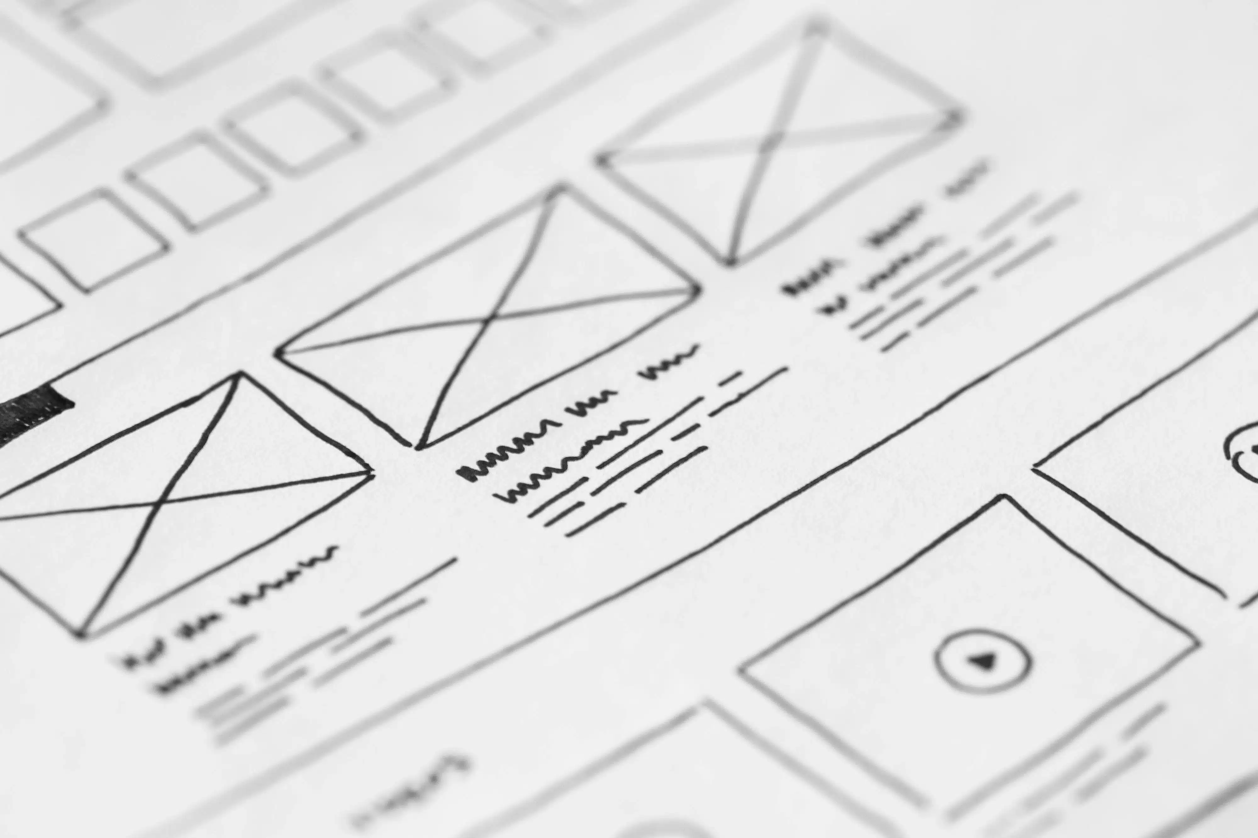 An image of a website wireframe to help illustrate how to make better websites