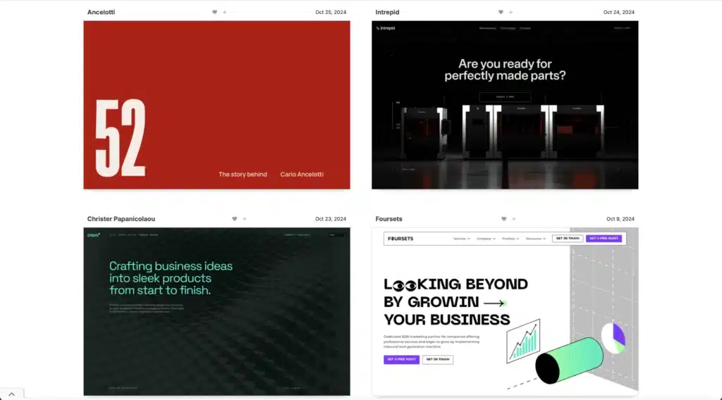 Web design inspiration website